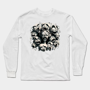 Crazy Faces Long Sleeve T-Shirt